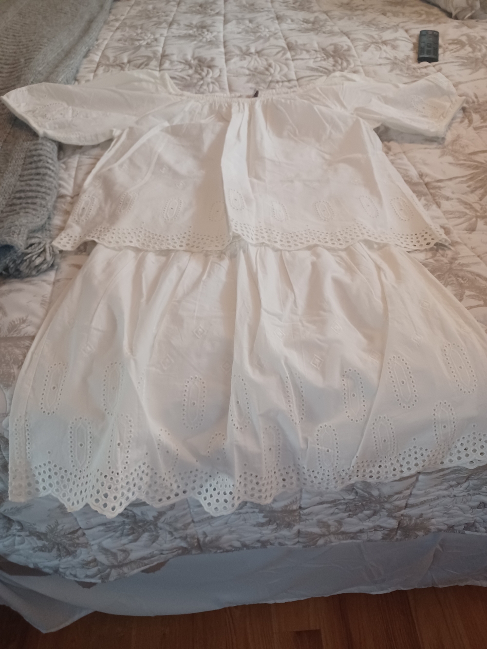 LOFT White Eyelet Mini Dress